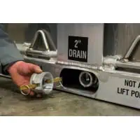 Shipping- Storage Al container DRAIN