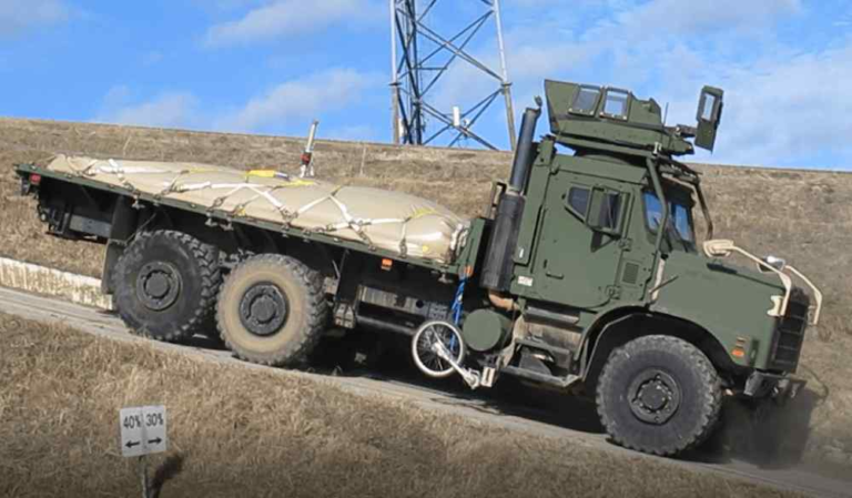 CRT-1500TM on military truck incline