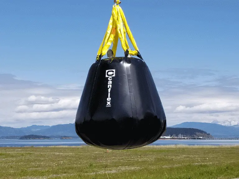 Canflex load testing water bag in use.