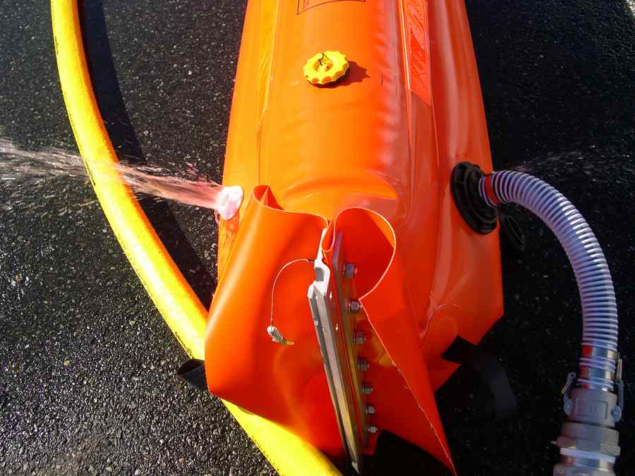 Orange water tank leaking from pipe connection