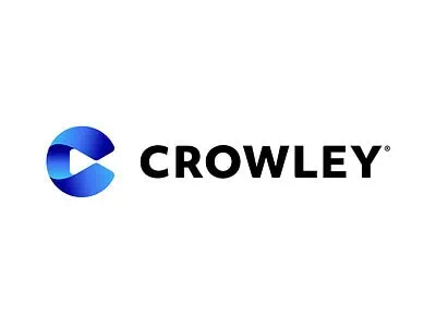 Crowley company logo in blue and black