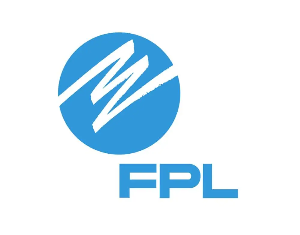 FPL blue logo with stylized white lines