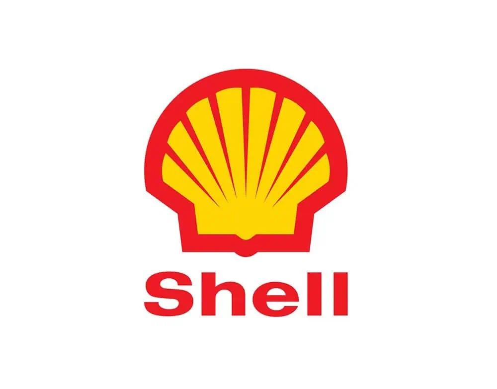 Red and yellow seashell company logo