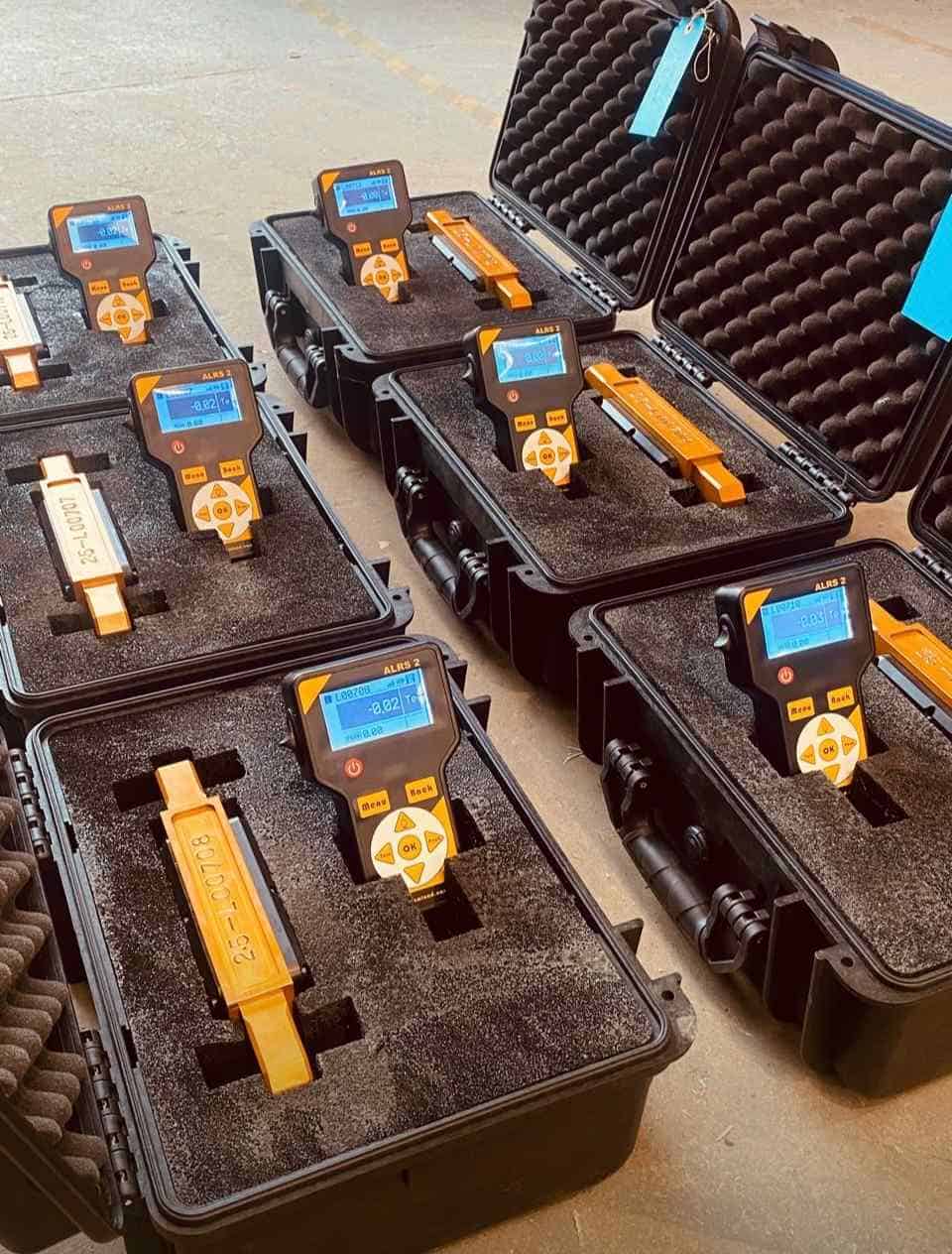 Digital measuring instruments in protective carrying cases