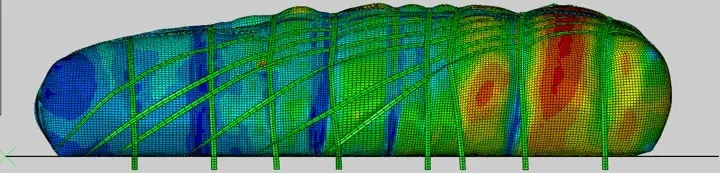 3D thermal simulation showing heat distribution in object