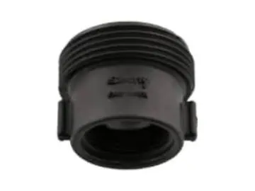Black threaded plastic pipe adapter fitting