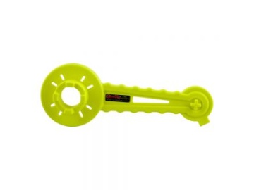 Neon green plastic key-shaped toy