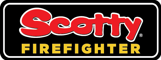 Scotty Firefighter logo on black background